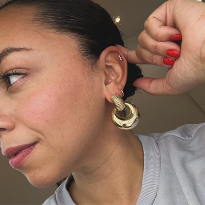 Givenchy Gold Door Knocker Pierced Earrings