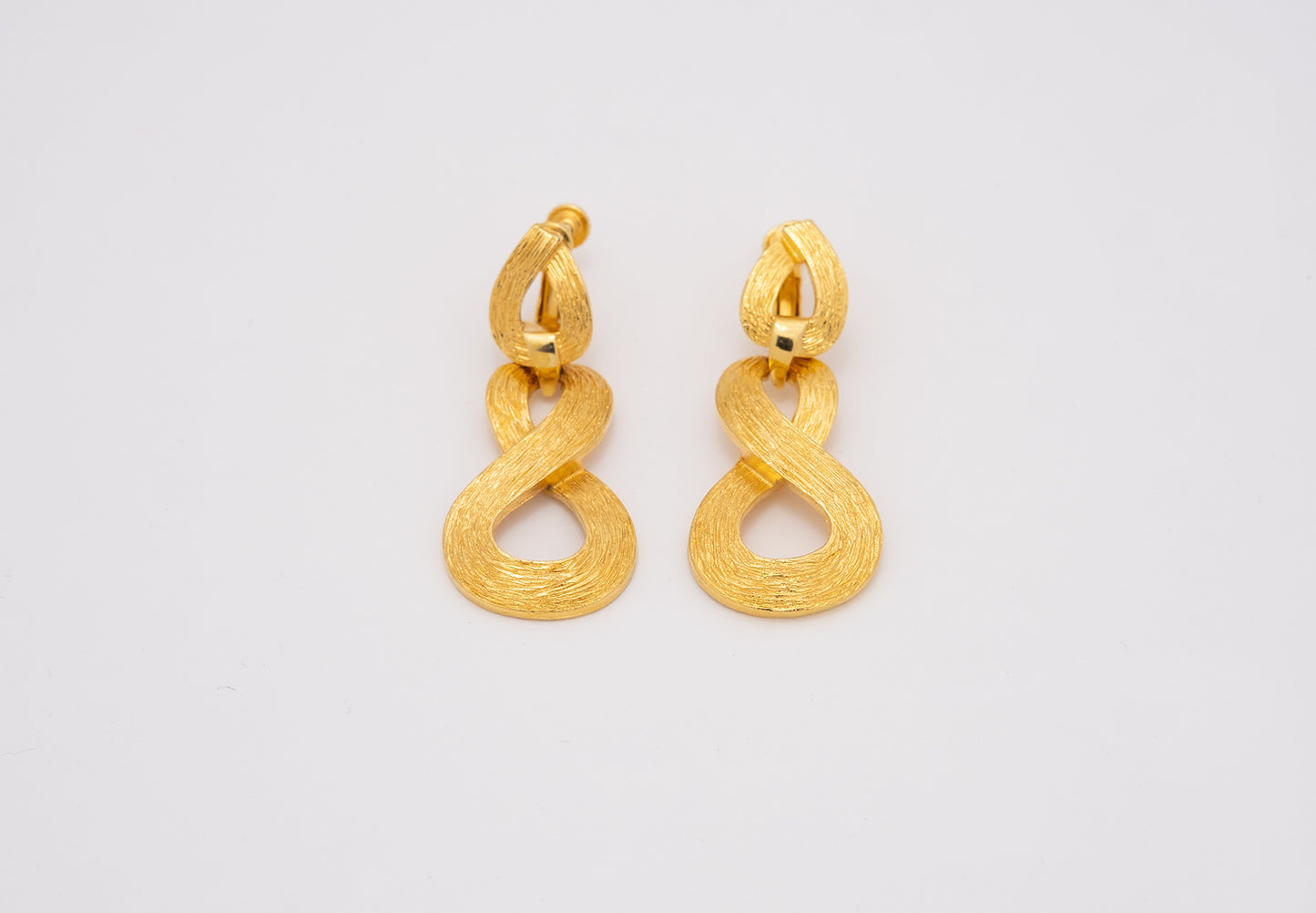 Infinity Gold Door Knocker Earrings