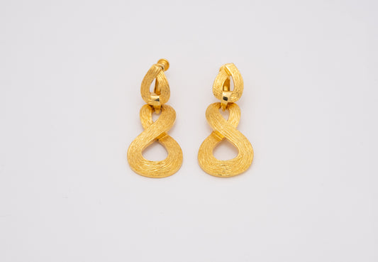 Infinity Gold Door Knocker Earrings