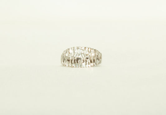 Shimmering Cutout Silver Ring