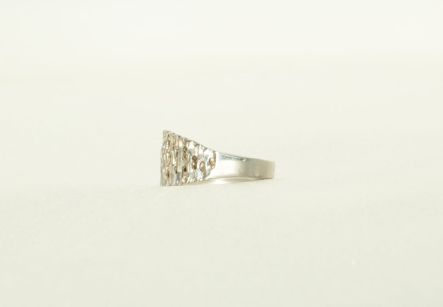 Shimmering Cutout Silver Ring