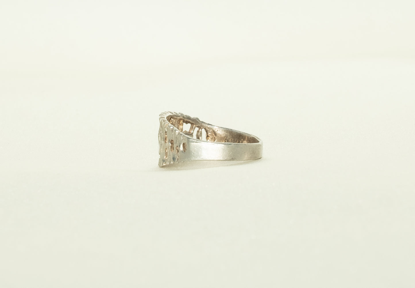 Shimmering Cutout Silver Ring