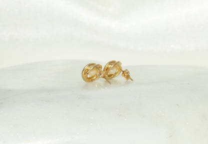 Pearl Love Knot Studs