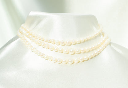 Triple Strand Cultured Pearl Chocker