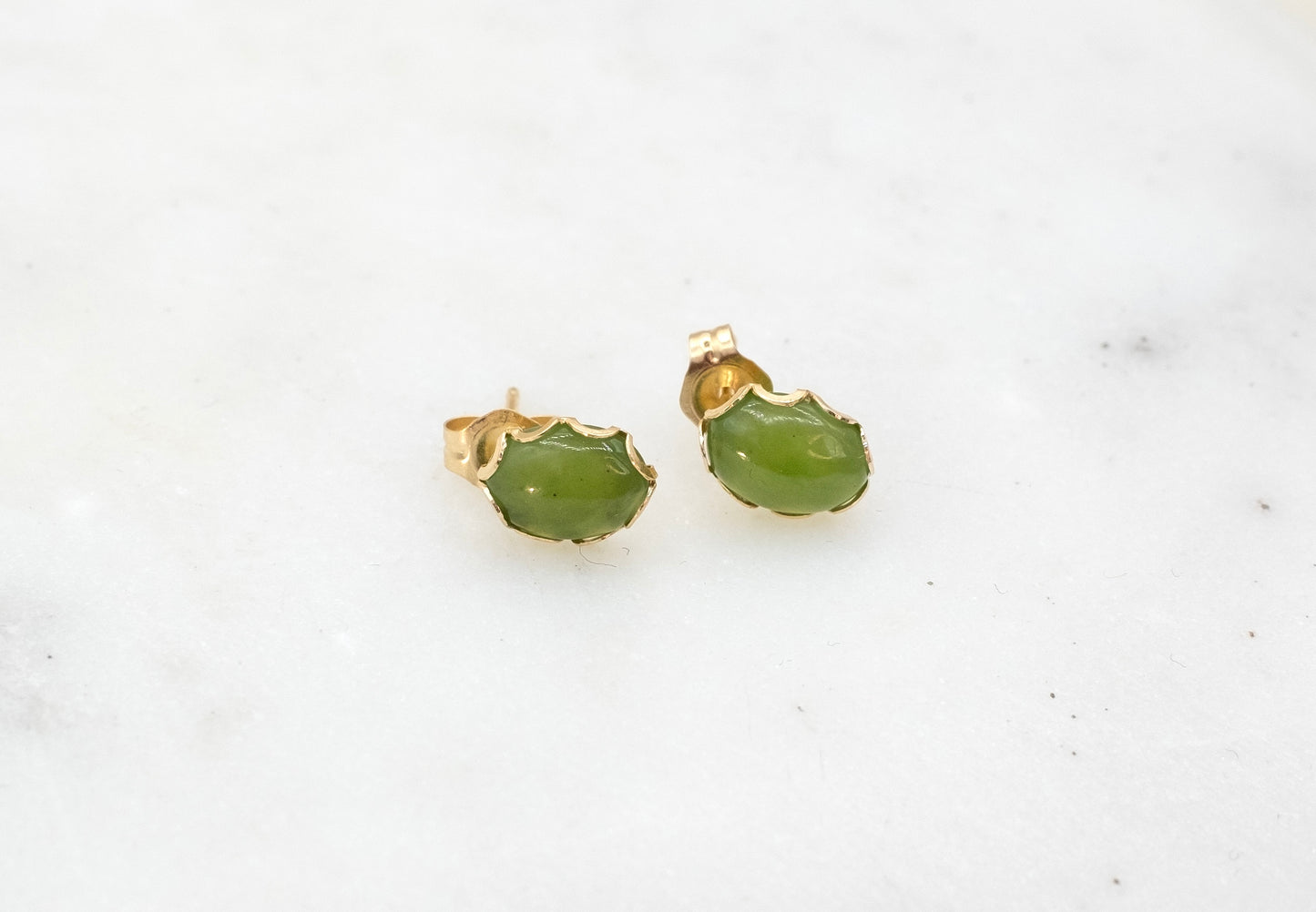 Dainty Jade Stud Earrings