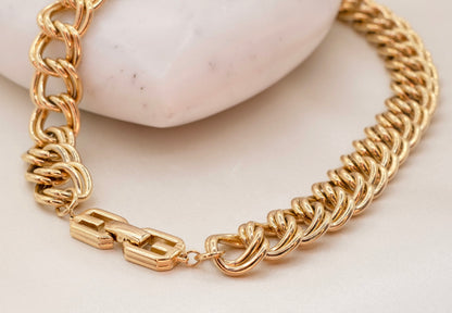 Chunky Vintage Givenchy Gold Link Necklace