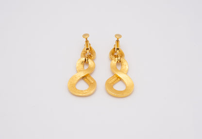 Infinity Gold Door Knocker Earrings