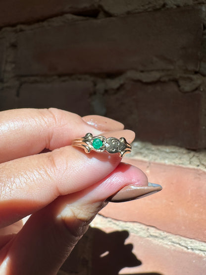 Birks Emerald Signet Ring