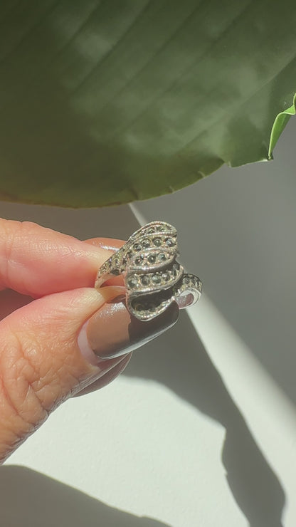 Marcasite Swirl Ring