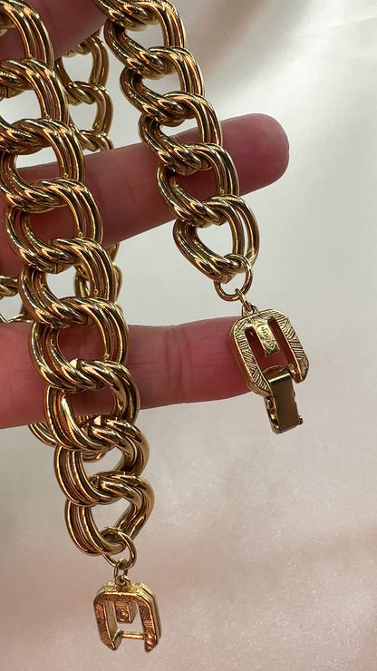 Chunky Vintage Givenchy Gold Link Necklace