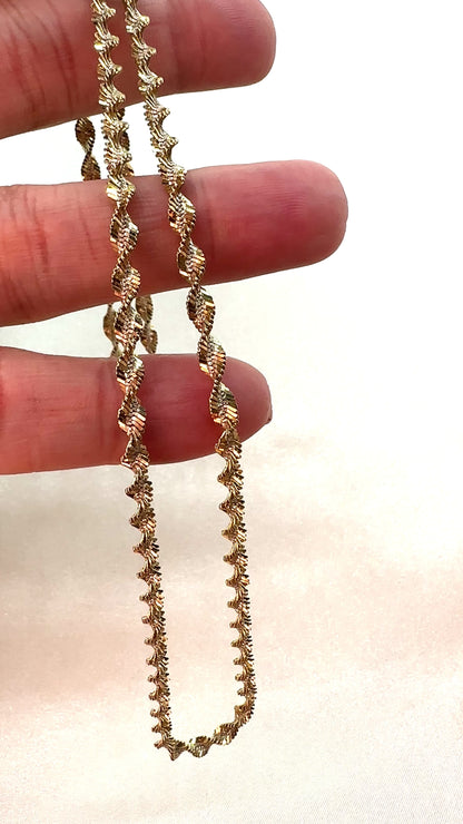 Twisted Two-Tone Italian Chain